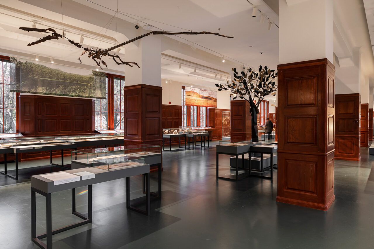 Belyst utstilling i Brøggers Hus.