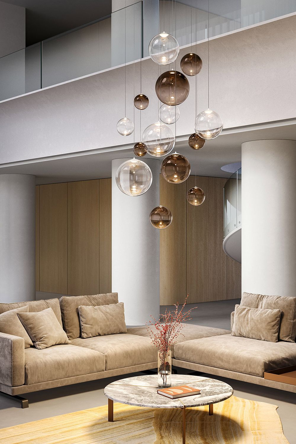 Random Solo pendler fra Lodes over en sofagruppe