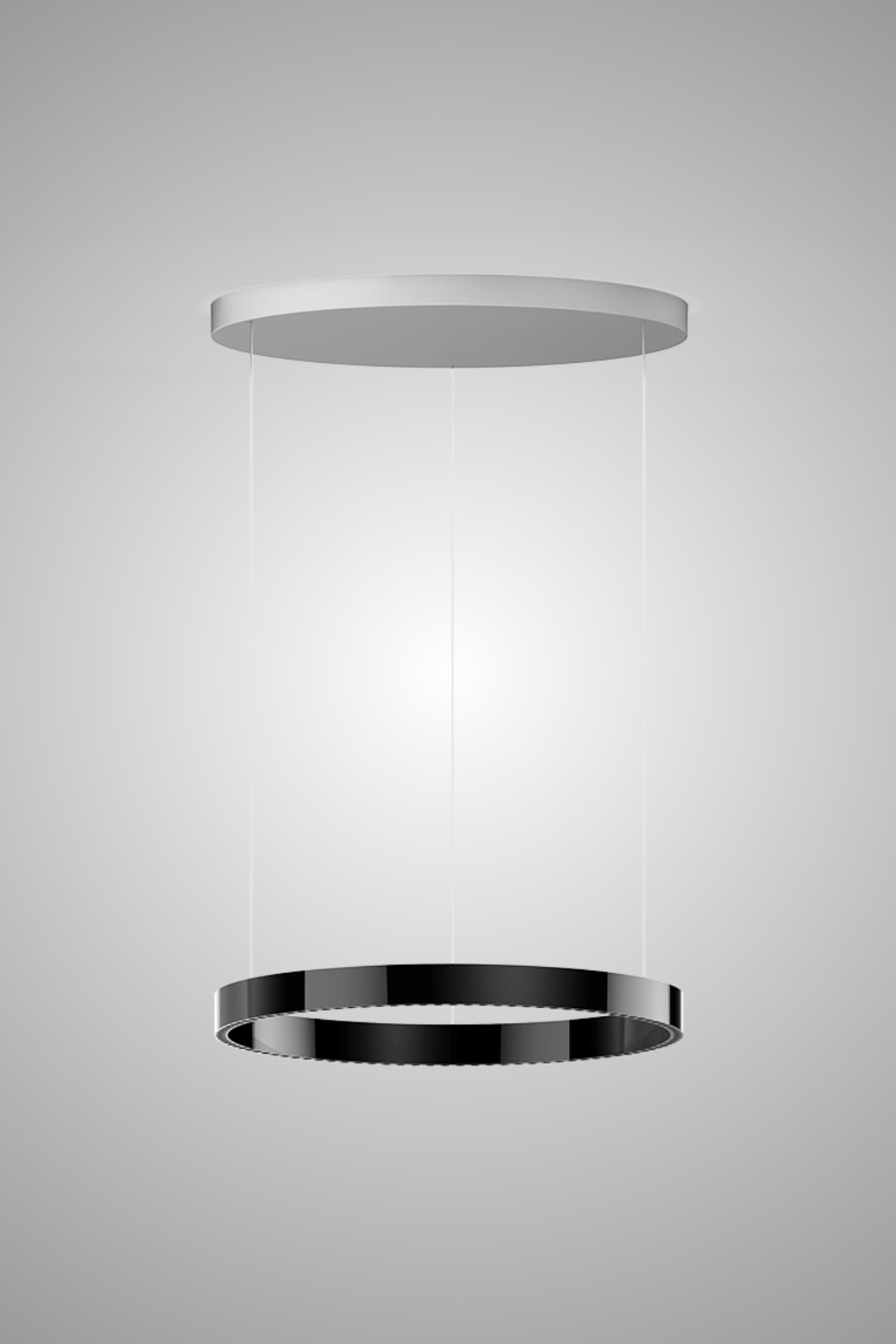 Sort Space 16 ring 600 pendel fra Neko Lighting.