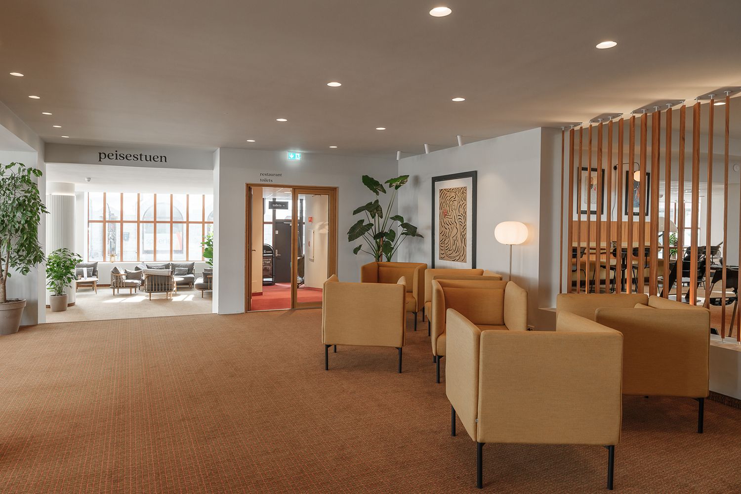 Belys loungeområde i Hotel Noreg i Ålesund.