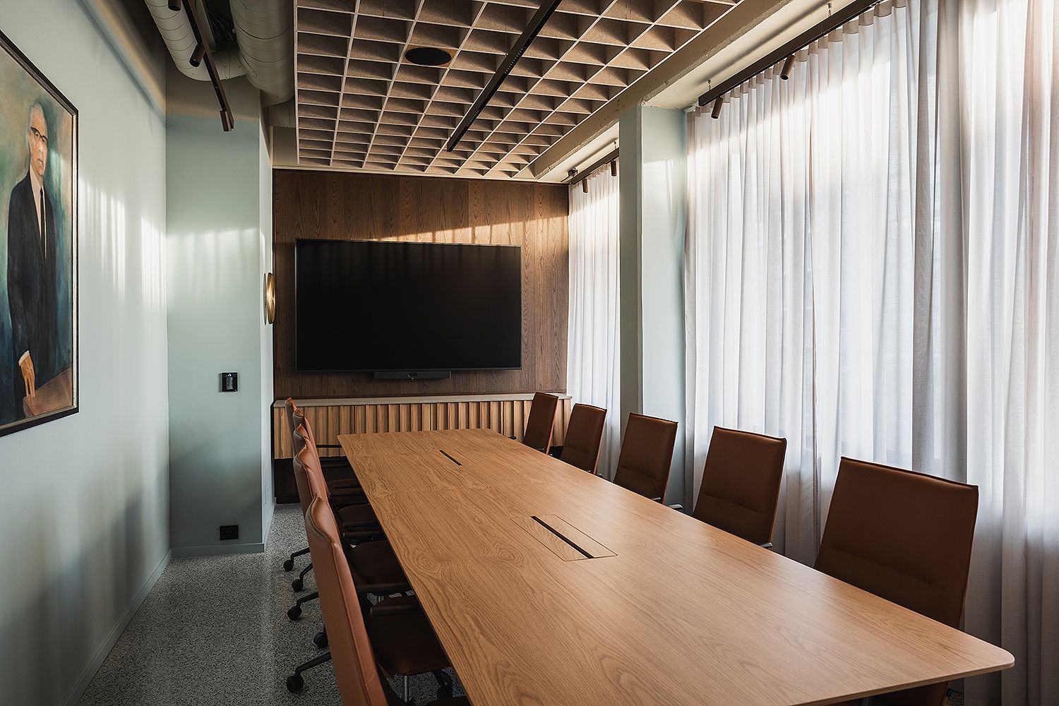 Møterom hos Bjerke Eiendom kontorer.