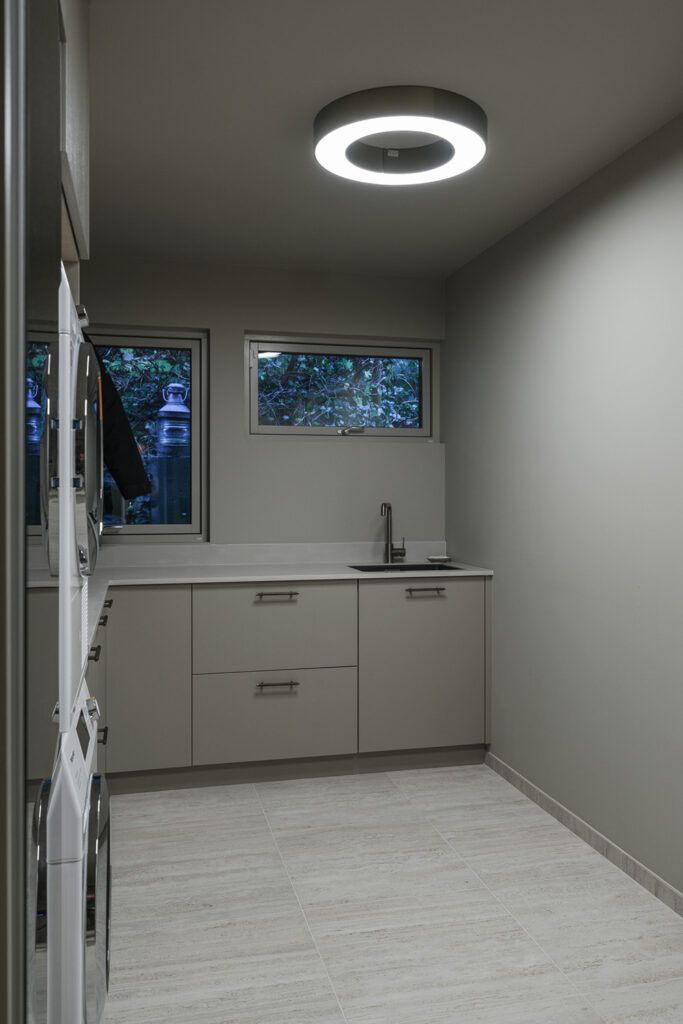 Belysning inne i et vaskerom i bolig på Hinna i Stavanger.