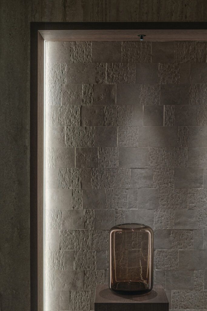 Slepelys på en vegg i bolig på Hinna i Stavanger.