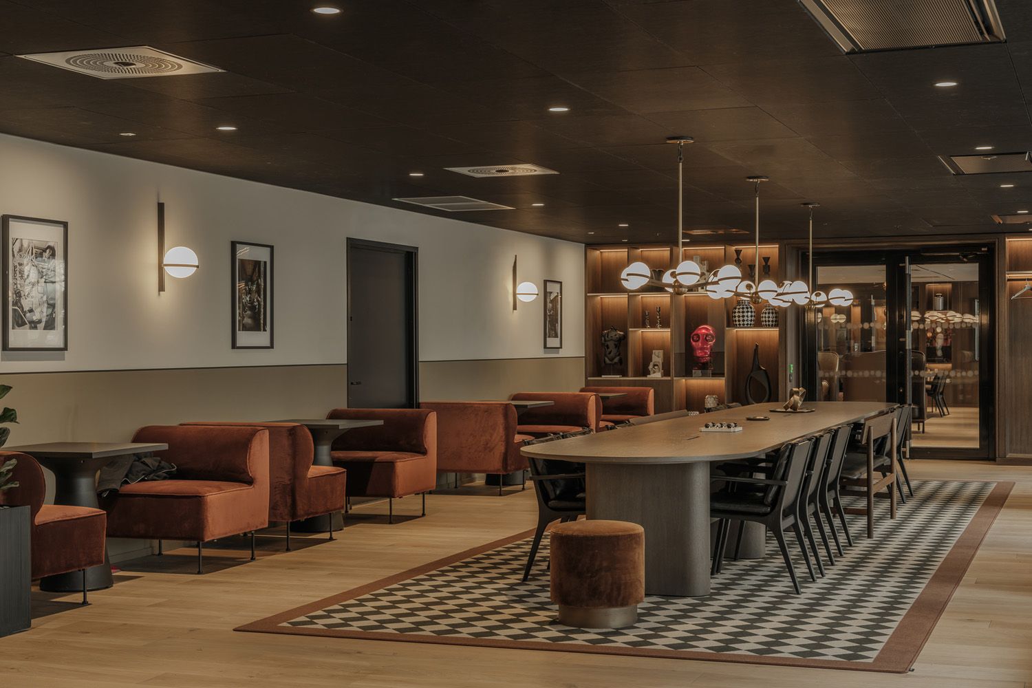 Lysdesign i kantine hos Ragde Eiendom sine lokaler i Sannergata 2 i Oslo