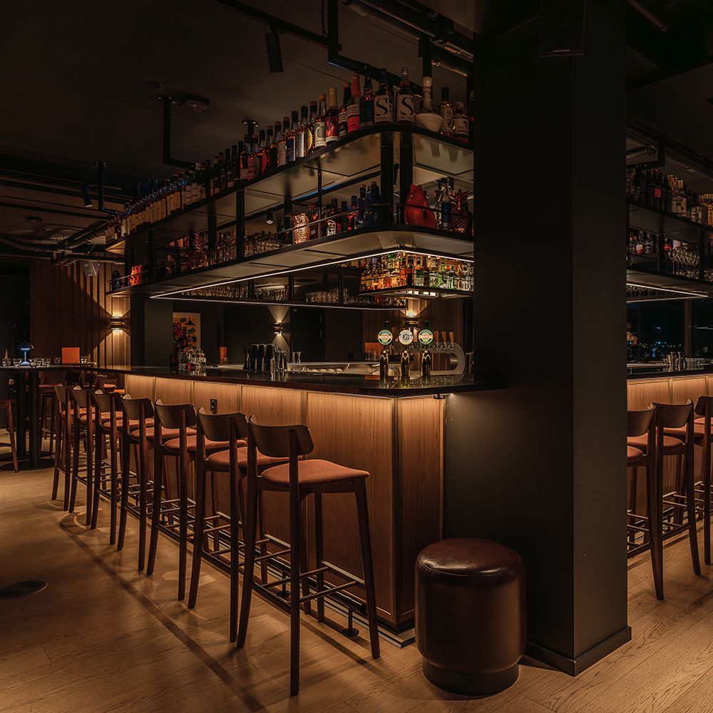 Lysdesign i Kombo restaurant i Trondheim.